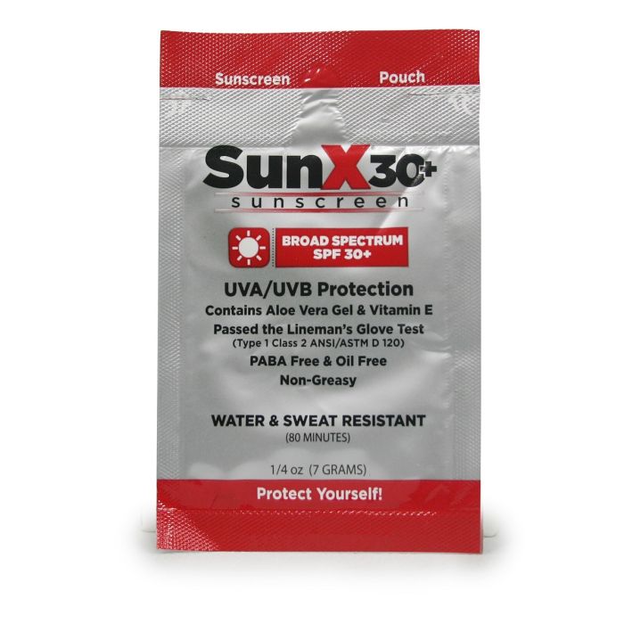 Coretex Sun X SPF30+ Sunscreen Lotion Pouch Clamshell Box - 25/Box, Case of 8 Boxes