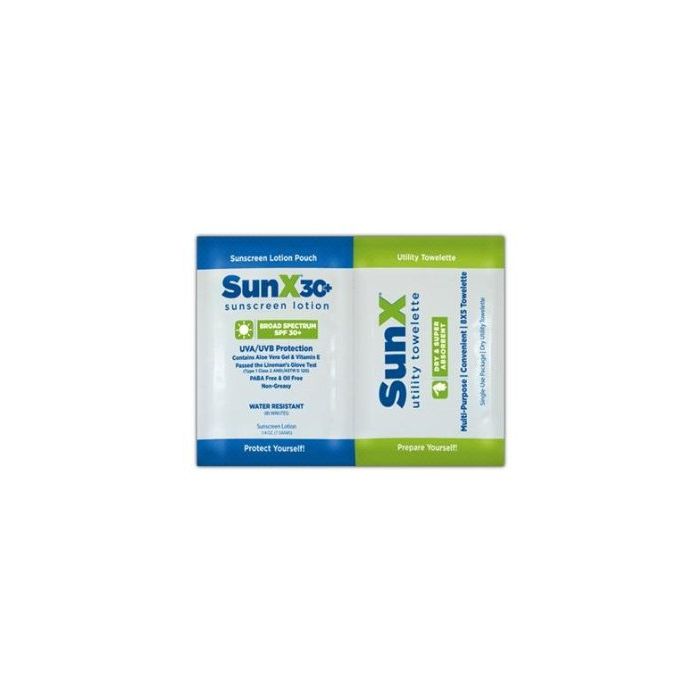 SunX Bulk Pack Sunscreen Towelettes, Case of 300