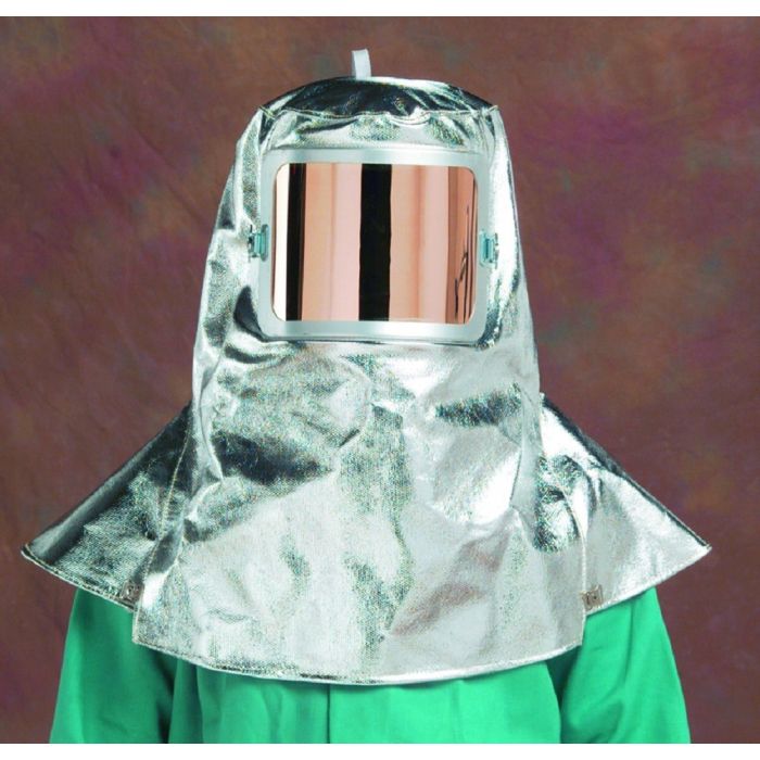 Chicago Protective Apparel 0647-ACK 19 Oz. Aluminized Carbon Kevlar Hood, Silver, One Size, 1 Each