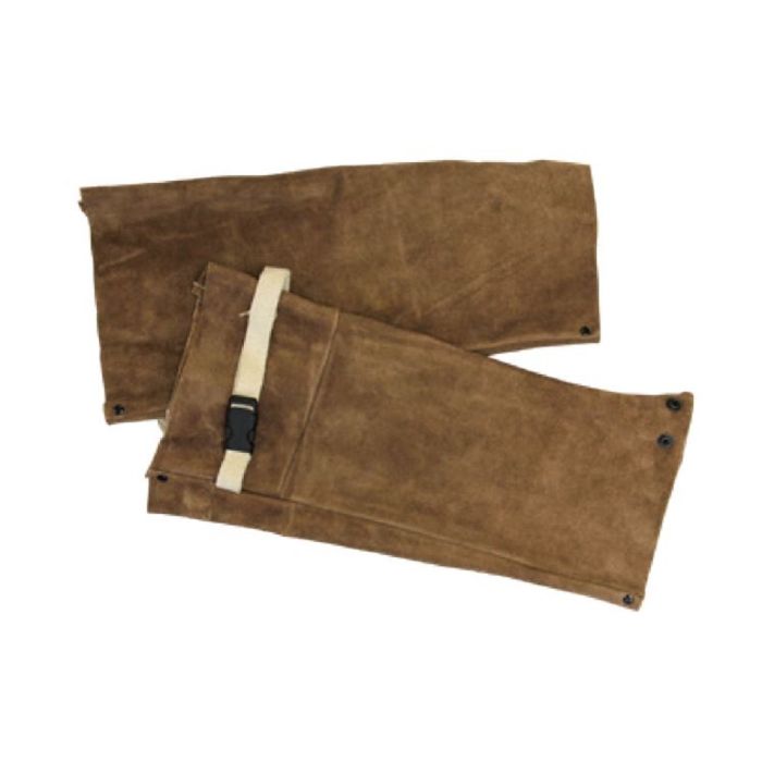 Chicago Protective Apparel 593-CL Leather Welding Sleeve, Brown, 18-Inch Length, 1 Pair