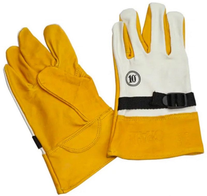 Chicago Protective Apparel PG-0-ADJS Low Voltage Leather Protector Glove, 1 Pair