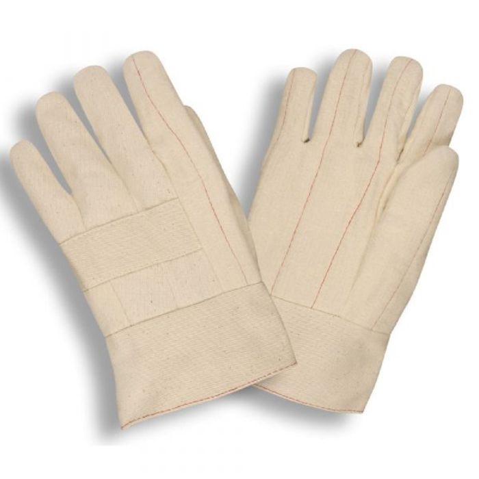 Cordova 2500 Standard 24-Ounce Cotton Hot Mill Gloves, White, Large, Box of 12