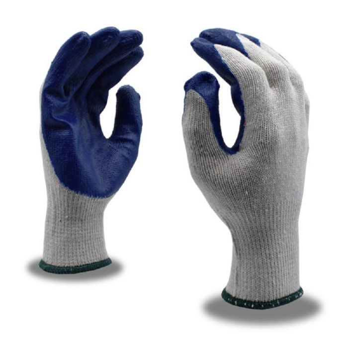 Cordova 3893L Standard Natural Rubber Latex Gloves, Gray, Large, Box of 12