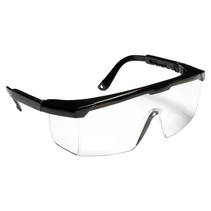 Cordova Retriever EJB10S Scratch-Resistant Safety Glasses, Black Frame, Clear Lens, One Size, 1 Pair