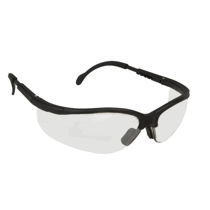 Cordova Boxer EKB10S Scratch-Resistant Safety Glasses, Matte Black Frame, Clear Lens, One Size, Box of 12 Pairs