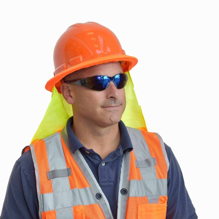 Cordova VNS101 Hard Hat Neck Shade, Lime, One Size, 1 Each
