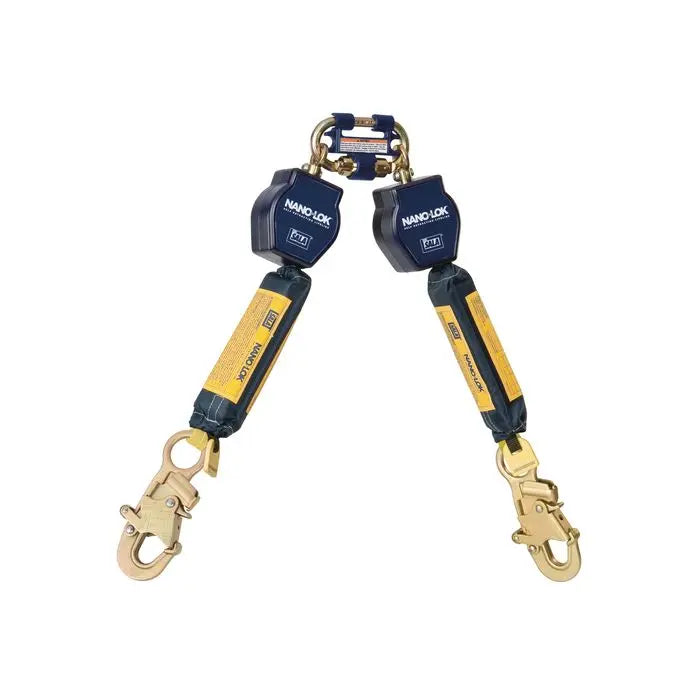3M DBI-SALA 3101279 Nano-Lok Twin-Leg Quick Connect Self Retracting Lifeline, Web