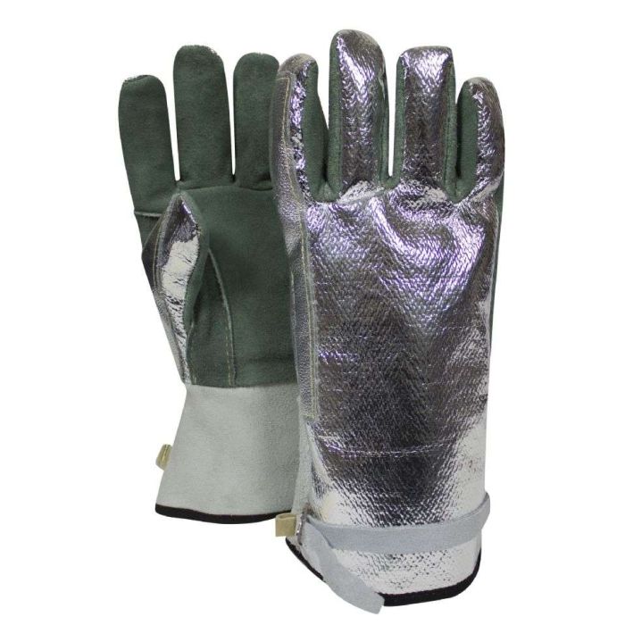 NSA DJXG382S-J Aluminized Leather Glove Adjustable Strap Jumbo