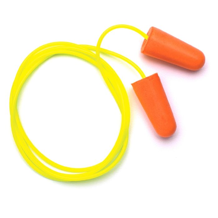 Pyramex Earplugs DP1001 Disposable Corded Earplugs NRR 31dB, Orange, One Size, Box of 100