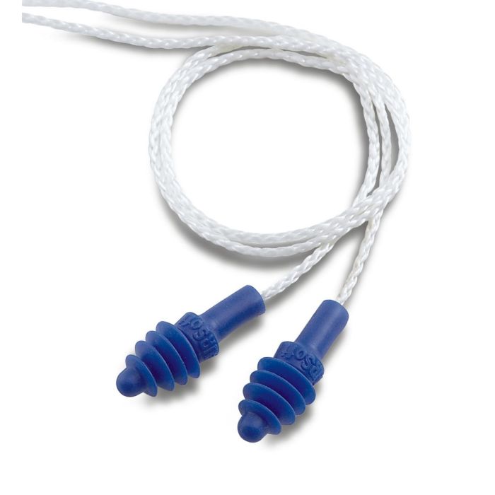 Honeywell Howard Leight DPAS-30W AirSoft White Polycord Earplugs SNR 30, Blue, One Size, Case of 1000