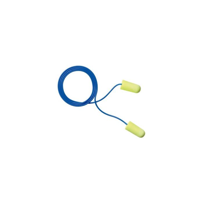 3M EARsoft Yellow Neons 311-1250 Corded Earplugs | Enviro Safety Products