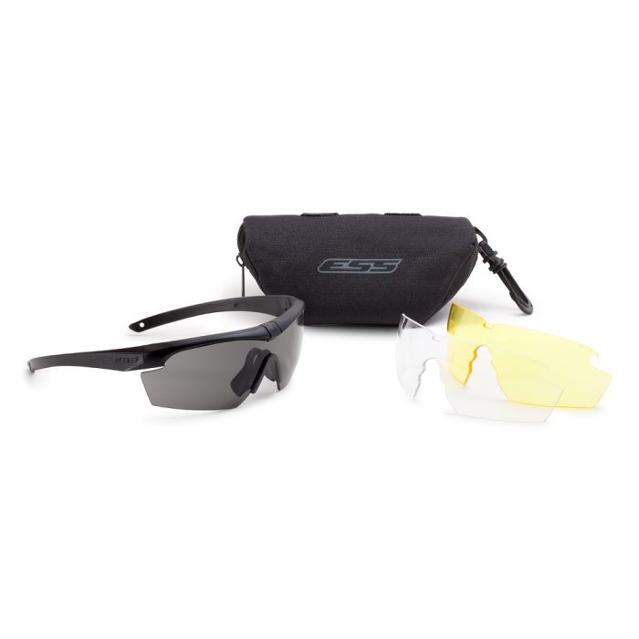 ESS EE9014-05 Crosshair 3LS Safety Glasses, Black , Universal Size, 1 Each