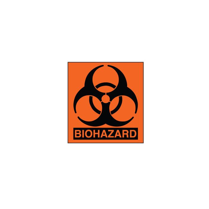 Lightning Powder Medium Biohazard Labels, 1.5" x 1.5"
