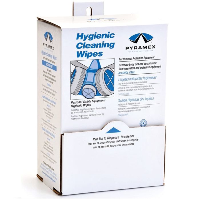 Pyramex HCW100 100 Individual Pack Alcohol Free Hygienic Wipes, Box of 10