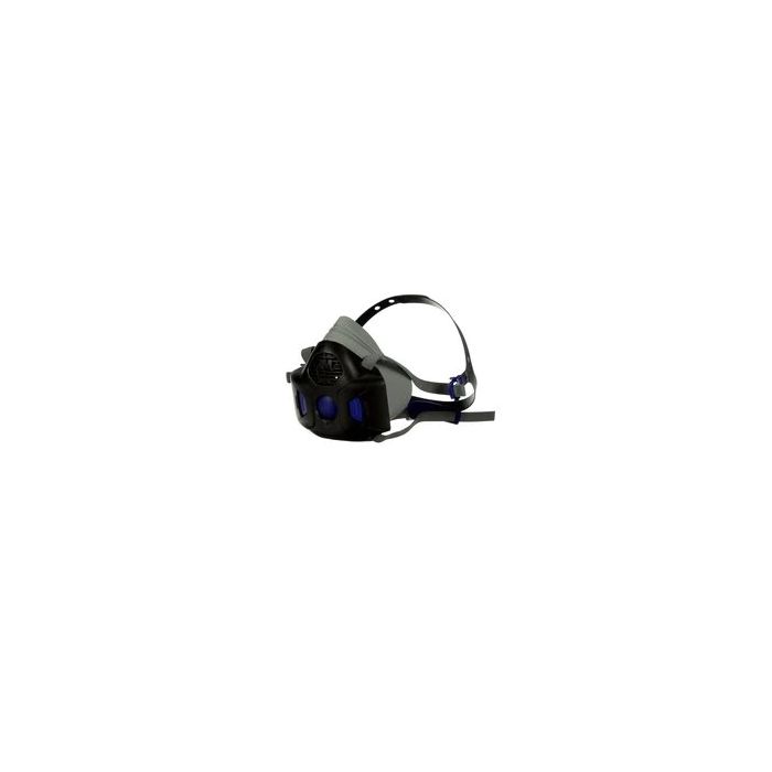3M HF-803SD Secure Click Half Facepiece Reusable Respirator, Gray, Large, 1 Each