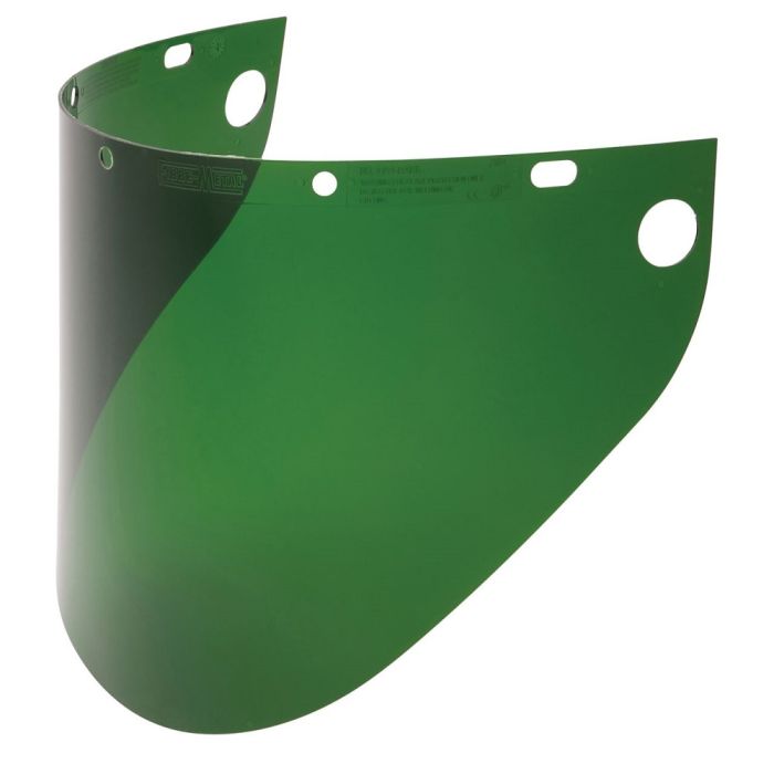 Honeywell Fibre-Metal 4199DGN Impact Resistant Replacement Window, Dark Green, 9 3/4" X 19" X .06", Box of 12