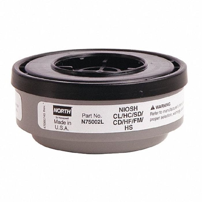 Honeywell North N75002L N series, Acid Gases Cartridge, Gray, One Size, Case of 18