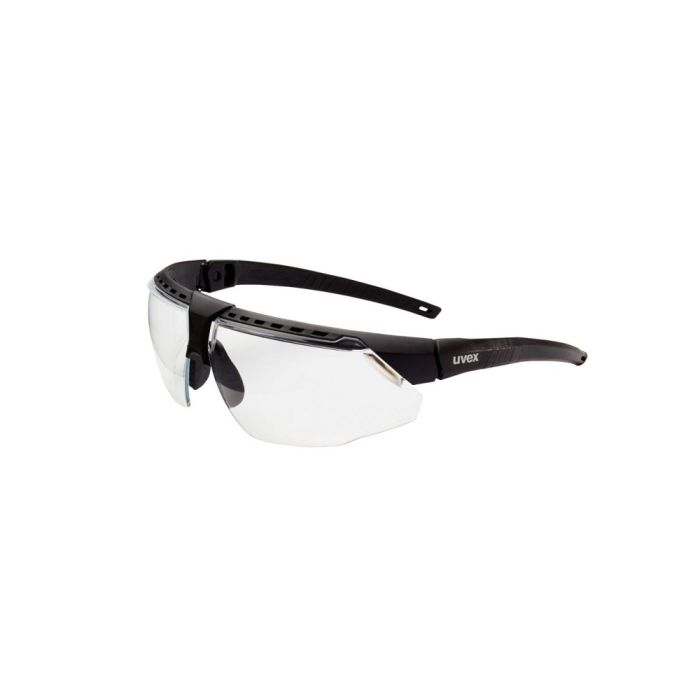 Honeywell Uvex Avatar S2850HS Safety Glasses, Black/Black Frame, Clear Lens, Hydroshield Anti-Fog Coating, 1 Pair