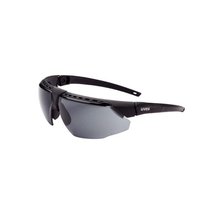 Honeywell Uvex Avatar S2851HS Safety Glasses, Black/Black Frame, Gray Lens, Hydroshield Anti-Fog Coating, 1 Pair