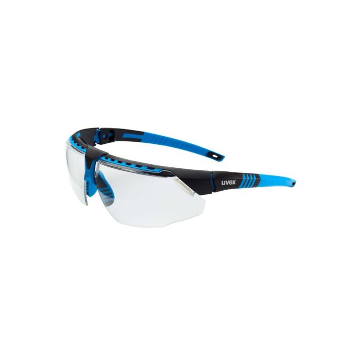 Honeywell Uvex Avatar S2870HS Safety Glasses, Blue/Black Frame, Clear Lens, Hydroshield Anti-Fog Coating, 1 Each
