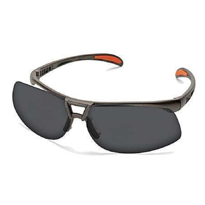 Honeywell Uvex Protégé S4201 Safety Glasses, Black Frame, Gray Lens, Ultra-dura HC Coatings, 1 Each
