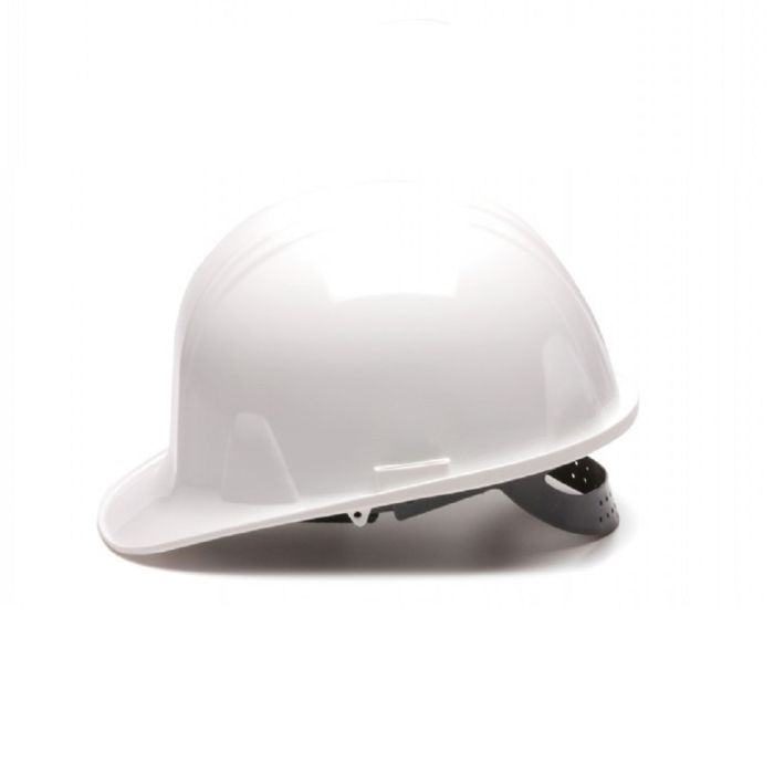 Pyramex SL Series HP14010 Cap Style Hard Hat, 4 Point Snap Lock Suspension, White, One Size, Box of 16