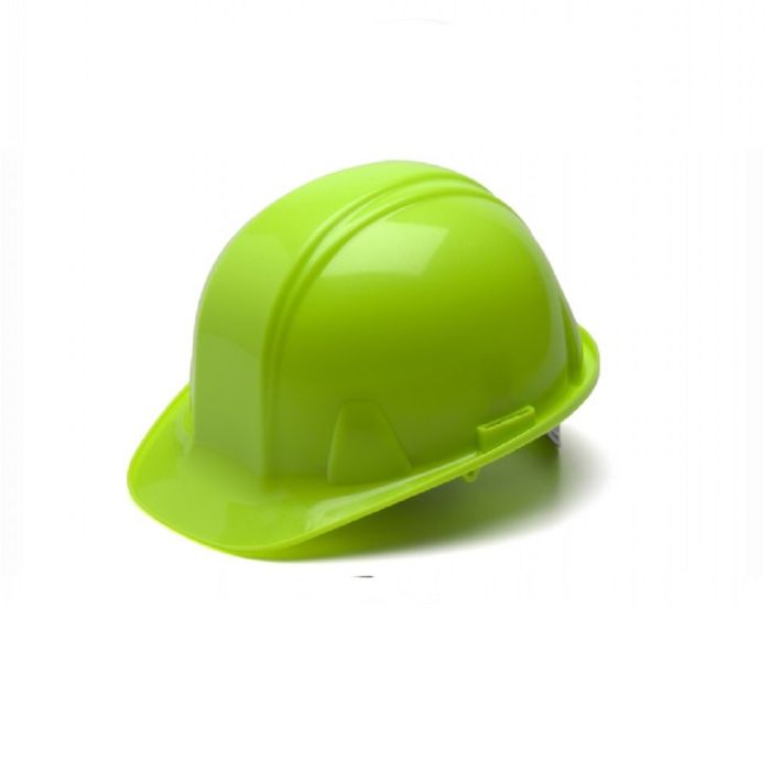Pyramex SL Series HP14031 Cap Style Hard Hat, 4 Point Snap Lock Suspension, Hi Vis Lime, One Size, Box of 16