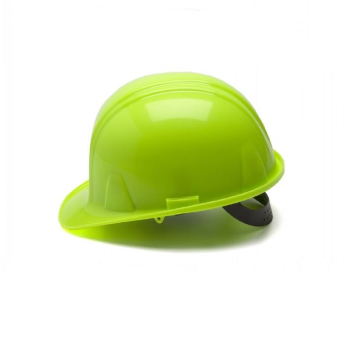Pyramex SL Series HP14031 Cap Style Hard Hat, 4 Point Snap Lock Suspension, Hi Vis Lime, One Size, Box of 16