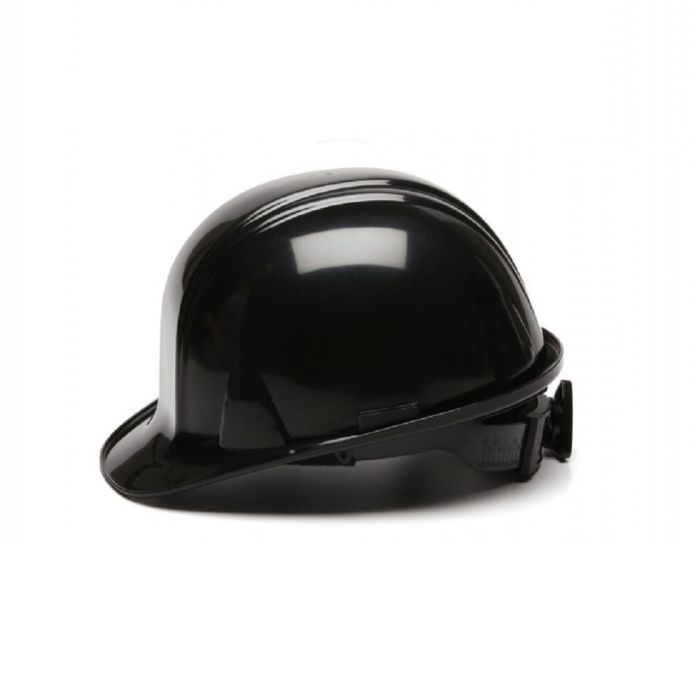 Pyramex SL Series HP14111 Cap Style Hard Hat, 4 Point Ratchet Suspension, Black, One Size, Box of 16
