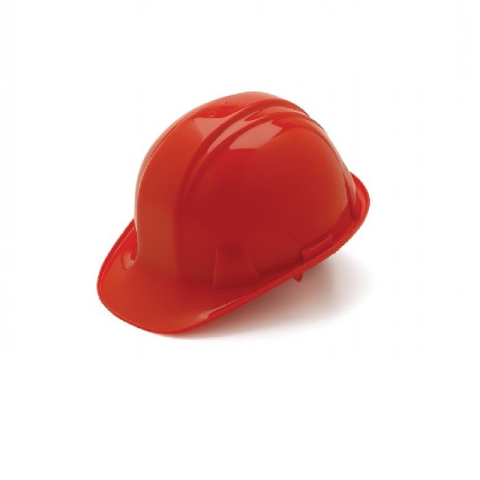 Pyramex SL Series HP16120 Cap Style Hard Hat, 6 Point Ratchet Suspension, Red, One Size, Box of 16