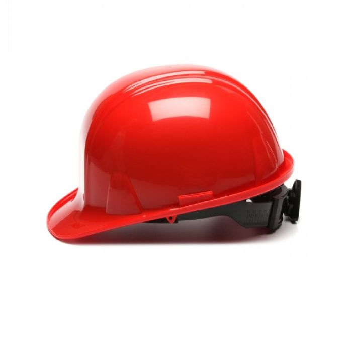 Pyramex SL Series HP16120 Cap Style Hard Hat, 6 Point Ratchet Suspension, Red, One Size, Box of 16