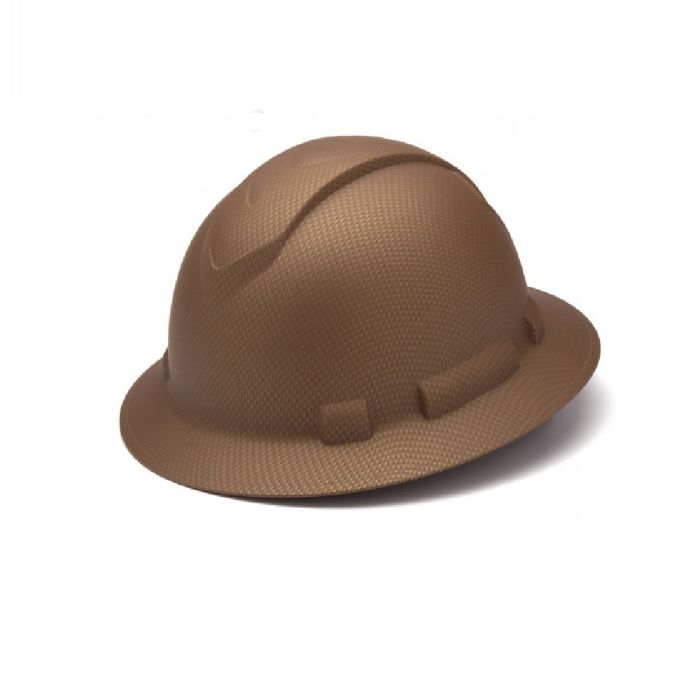 Pyramex Ridgeline HP54118 4 Point Standard Ratchet Full Brim Hard Hat, Copper with Graphite Pattern, One Size, Box of 12