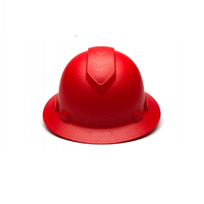 Pyramex Ridgeline HP54121 4 Point Standard Ratchet Full Brim Hard Hat, Matte Red with Graphite Pattern, One Size, 1 Each