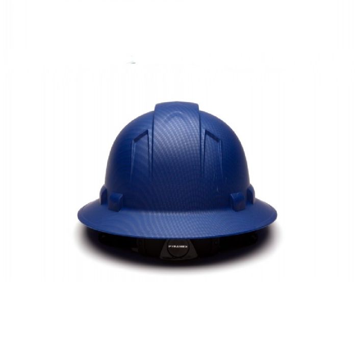 Pyramex Ridgeline HP54122 4 Point Standard Ratchet Full Brim Hard Hat, Matte Blue with Graphite Pattern, One Size, Case of 12