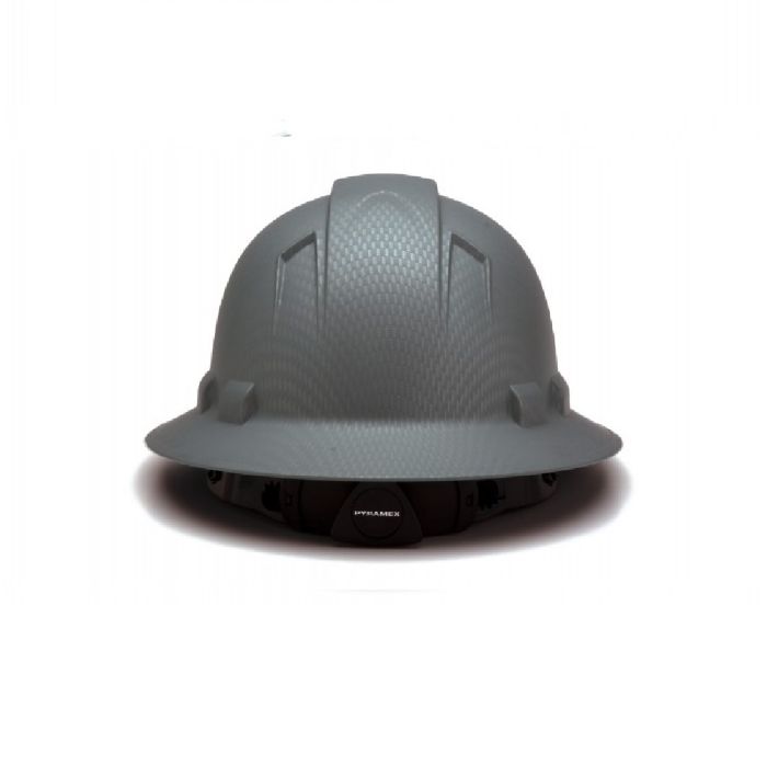 Pyramex Ridgeline HP54123 4 Point Standard Ratchet Full Brim Hard Hat, Silver with Graphite Pattern, One Size, Box of 12