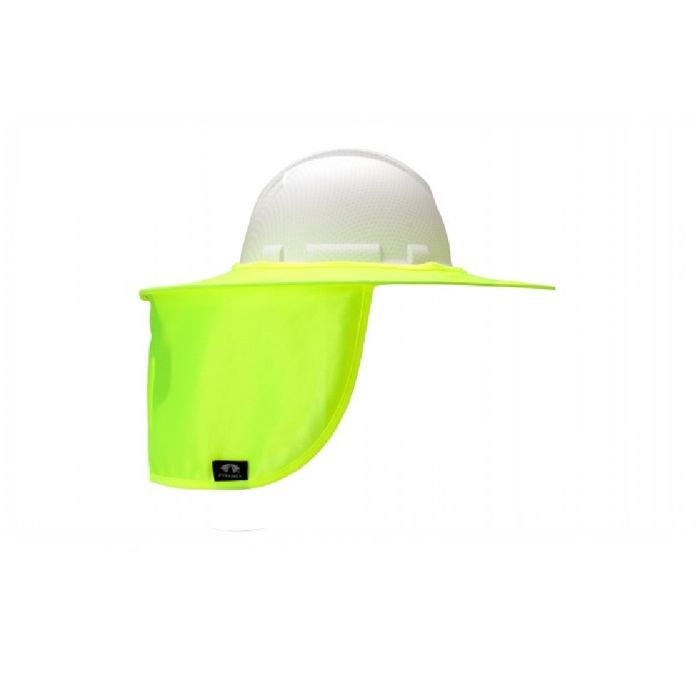 Pyramex HPSHADEC30 Collapsible Hard Hat Brim with Neck Shade, Hi Vis Yellow, One Size, 1 Each
