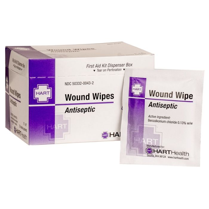 Hart Health 6197 Wound Wipes, Box of 20