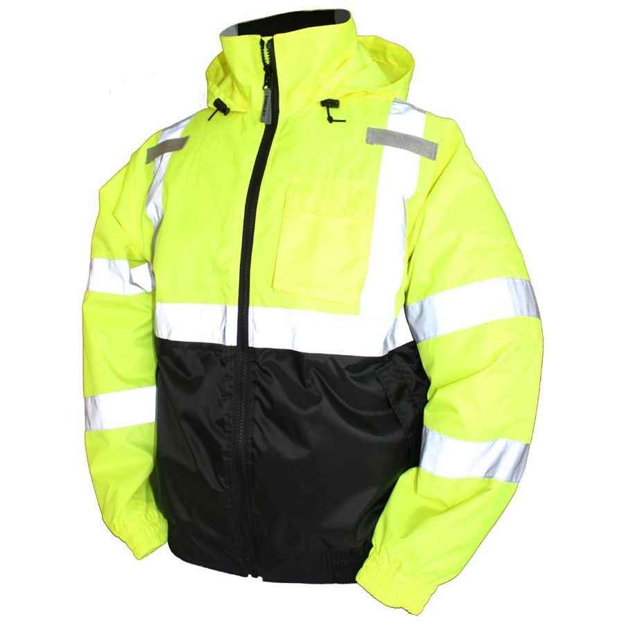 Tingley J26112 Bomber II Jacket Fluorescent Yellow Attached Hood
