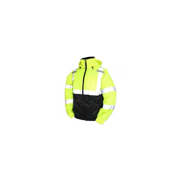 Tingley J26112 Bomber II Jacket Fluorescent Yellow Attached Hood