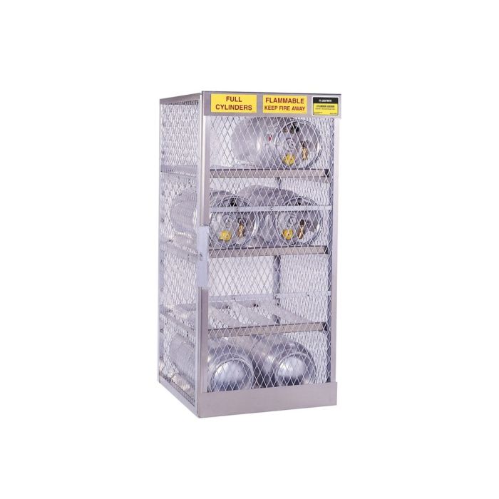 Justrite Cylinder Locker for Safe Storage of 8 Horizontal 20 or 33 lb. LPG Cylinders