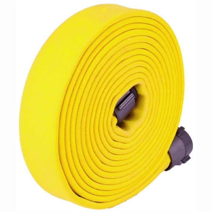 Key Fire Hose DP30 ECO-10 Lightweight Rubber Attack Hose, Double Jacket, 3" Size, 100' Section, Yellow, 1 Each