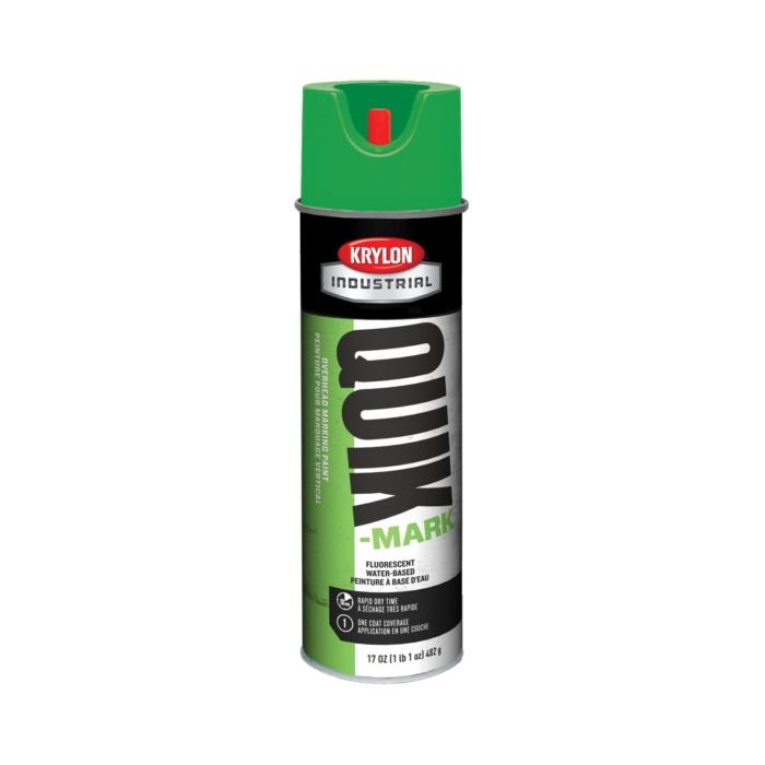 Krylon QUIK-MARK™ Overhead Marking Paint  12 Cans Fluorescent Green