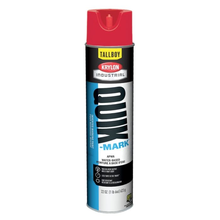 Krylon QUIK MARK TallBoy Water based Inverted Marking Paints 12 Cans Utility Yellow