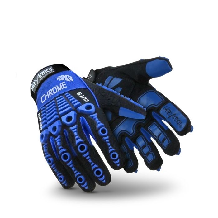 HexArmor Chrome Series 4024 Gloves Blue Color - 1 Pair