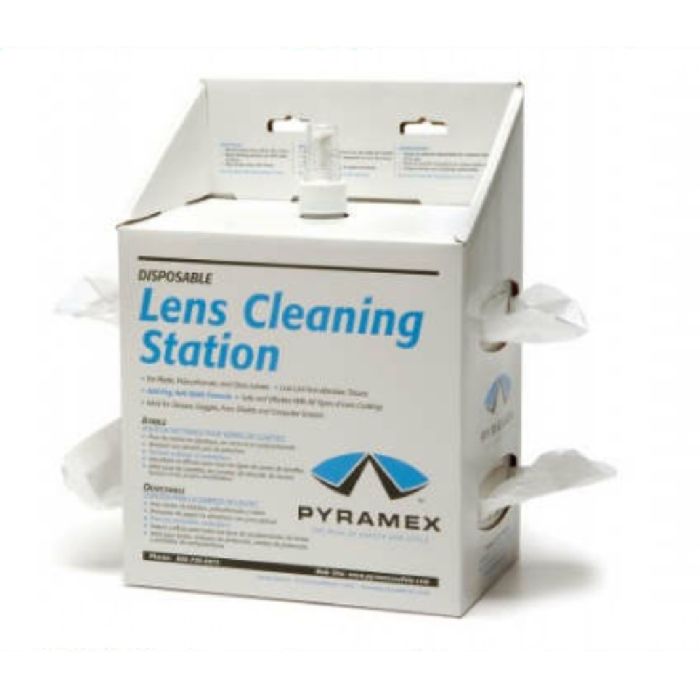 Pyramex LCS20 Lens Cleaning Station with 16 Ounce Cleaning Solution and 4800 Tissues, 1 Each