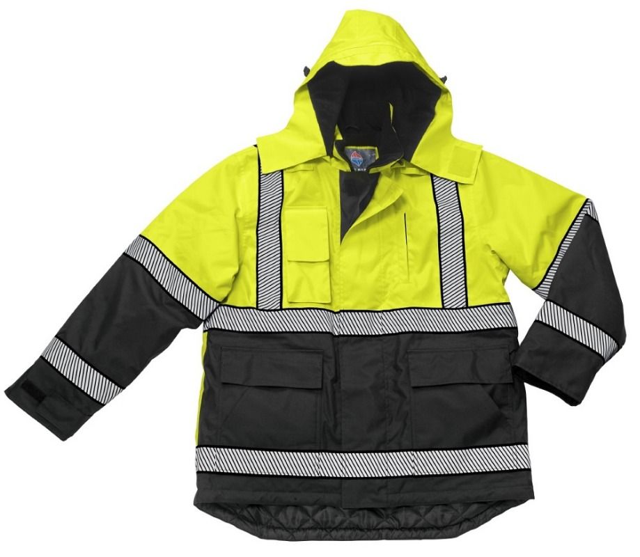 Liberty 566MFL Uniform Polar Parka, Fluorescent Yellow and Black, 1 Each