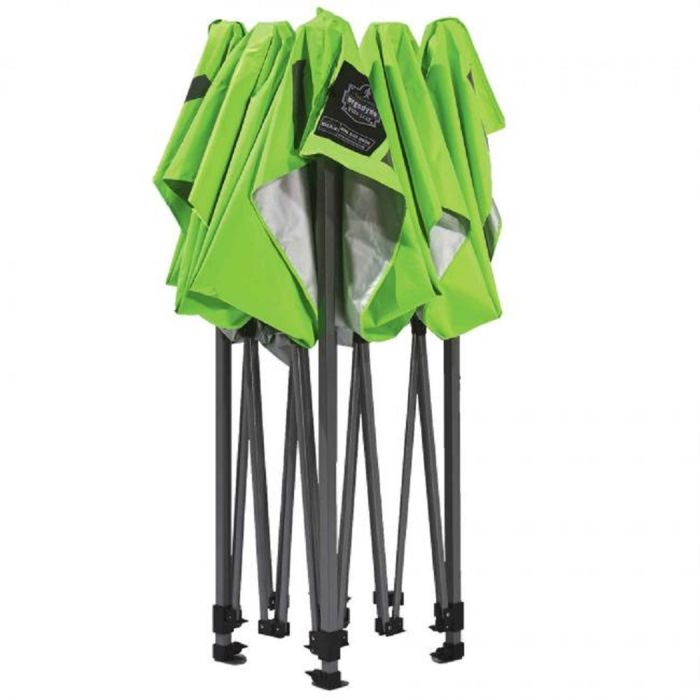 Ergodyne SHAX 6000 Heavy-Duty Pop-Up Tent - 10ft x 10ft, Lime, Pallet of 20