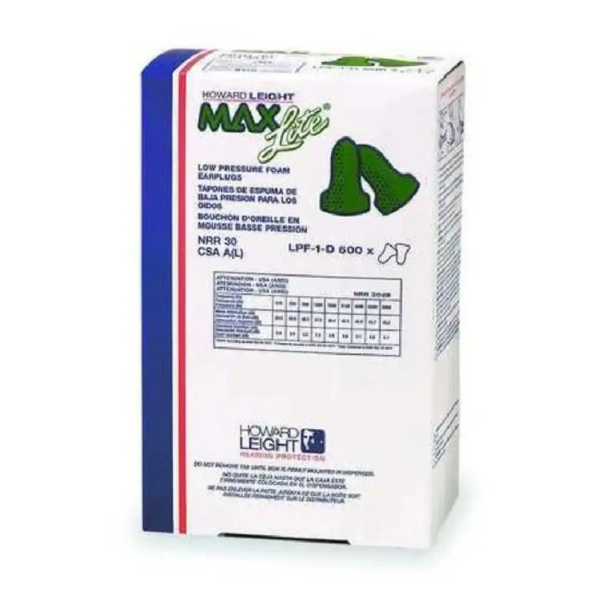 Honeywell Howard Leight LPF-1 Maximum Lite T-Shape Disposable Soft Polyurethane Foam Ear Plugs-Image_1