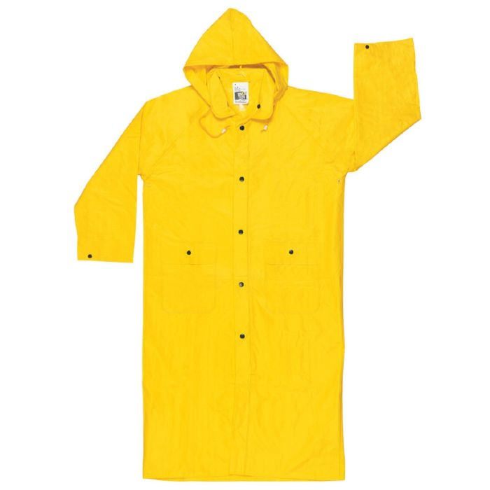 MCR Safety 300C Wizard Series Rain Gear with Waterproof Detachable Hood, Yellow, 1 Each