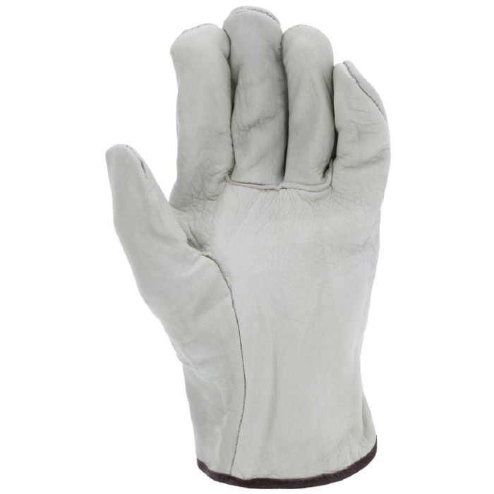 MCR Safety 3202 CV Grade Unlined Grain Cow Leather, Drivers Work Gloves, Beige, Box of 12 Pairs